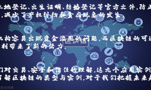 tiaoti深入解析区块链的九大应用实例与类型/tiaoti
区块链,应用实例,技术类型,创新案例/guanjianci

引言
区块链，自其诞生以来，便引发了全球范围内的深刻变化。它不仅仅是比特币的背后技术，实际上，在各行各业中，区块链都展现出了其无可比拟的潜力。如今，让我们一同深入探讨区块链的九个应用实例，以及它们各自的类型和特性。

1. 数字货币
数字货币是区块链最广为人知的应用类型。比特币、以太坊和莱特币等数字货币，在过去的十年中引起了全球投资者的热议。这种货币形式利用区块链技术，实现了去中心化的金融体系，令用户可以在没有中介干预的情况下直接进行交易。
数字货币的独特卖点在于其安全性与透明性。每一笔交易都被记录在区块链上，无法篡改。这种特性不仅保护了用户的资金安全，也提升了交易的信任度。

2. 智能合约
智能合约是一种自执行的合约，合约条款直接写入代码中，自动化执行。这一概念由以太坊首次提出，使得合同的执行不再依赖于第三方。在许多行业中，智能合约能够有效减少时间和成本，提升效率。
例如，在房地产交易中，通过智能合约，买卖双方可以在区块链上记录产权转移，确保交易的透明性与安全性，而无需传统的法律服务介入。

3. 供应链管理
在供应链管理领域，区块链能够提供前所未有的可视化能力。通过将每一个供应链环节的信息记录在区块链上，所有相关方都可以查看产品的流通路径，从而提高透明性，减少假冒伪劣产品的风险。
举个例子，某些食品企业使用区块链追踪农产品的来源，确保消费者购买到的每一口食品都安全可靠。消费者只需扫描产品条形码，便能获取从产地到货架的完整信息，强化了消费者的信心与品牌忠诚度。

4. 版权保护
在数字时代，版权保护一直是创作者和内容发布者面临的挑战。而区块链技术可以为版权保护提供新的解决方案。通过将创作者的作品信息记录在区块链上，便于追溯和确认归属，从而打击侵权行为。
例如，音乐产业可以利用区块链记录每首歌曲的创作信息，确保每位参与者都能获得相应的收益。这个过程不仅保护了创作者的权益，也促使了更加公平的收益分配机制的建立。

5. 身份验证
身份验证是区块链在数字身份管理中的一项重要应用。在传统身份认证体系下，用户的个人信息存储在不同的数据库中，容易被黑客攻击。而通过区块链技术，用户可以掌控自己的身份信息，确保数据的隐私和安全。
例如，一些国家和地区正在探索基于区块链的数字身份系统，允许公民用区块链技术确立和验证他们的身份，这种系统能够显著降低身份盗用和诈骗的风险。

6. 医疗健康
区块链在医疗健康领域的应用正在逐渐兴起。通过比对患者的医疗记录，确保信息的私密性和安全性，既能够改善患者的就医体验，也能降低医疗事故的发生率。
想象一下，在医院中，医生可以访问患者的完整医疗历史记录，而无须担心数据被篡改。这样的信息共享不仅提高了医疗服务的质量，还加强了医患之间的信任关系。

7. 去中心化应用（DApps）
去中心化应用（DApps）利用区块链技术构建，通常没有中心化的管理机构，这类应用可用于金融、游戏、社交等多个领域。DApps的一个显著特点是，用户可自由地控制自己的数据，对平台依赖性大大降低。
例如，数字艺术平台通常采用DApps的形式，允许艺术家直接与买家进行价值交换，而无需依赖传统的中介。这种去中心化的模式为创作者提供了新的盈利机会。

8. 公共记录
城市、州、国家等各个层次的公共记录无疑是区块链的又一重要应用领域。利用区块链技术，可以安全地保存和管理土地登记、出生证明、结婚登记等官方文件，防止篡改与丢失。
例如，某些国家已经将房地产登记转移到区块链上，实现了透明化与公开化管理，任何人都可以轻松访问和确认产权，减少了产权纠纷和贪腐现象的发生。

9. 社会慈善
最后，社会慈善领域也逐渐融合了区块链技术，通过透明化的捐赠流程，确保每一笔善款都能被合理利用。传统慈善机构容易出现资金滥用的问题，而区块链的可追溯性使得捐赠者能清晰看到资金的去向。
一些组织通过区块链平台记录捐款的信息和使用情况，增强了透明度，吸引了更多愿意支持的捐赠者，从而为社会福利带来了新的活力。

总结
综上所述，区块链技术已经影响了我们的生活，从金融到医疗，从商业到社会公益，无处不在的区块链正在改写着我们对交易、安全和信任的理解。这九个应用实例只是区块链潜力的一角，随着科技的不断进步与创新，未来我们会看到更多形式的区块链应用进入我们的日常生活。
同时，企业和政府机构也越来越重视区块链技术的研发与应用，以期在这个快速变化的世界中立于不败之地。因此，了解区块链的类型与实例，对于我们把握未来趋势、抓住新机遇，有着不可忽视的重要性。